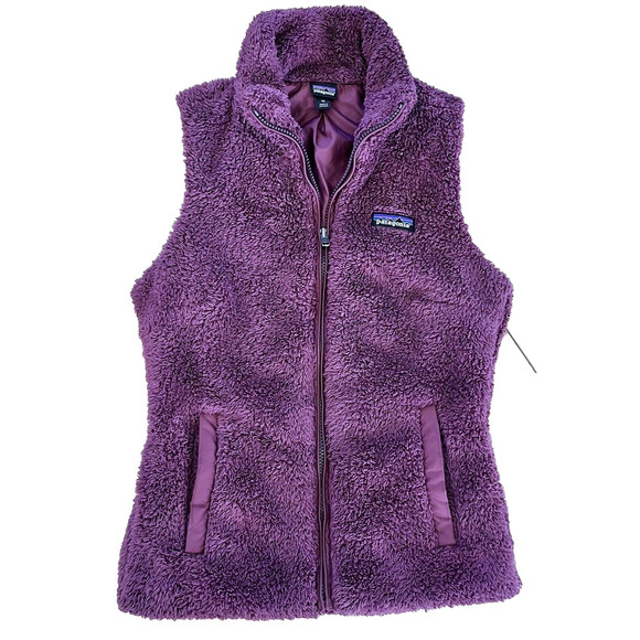 Patagonia Los Gatos Fleece Teddy Vest Purple Plum Women's XS - Picture 2 of 7